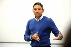 Nathan speaking at an event